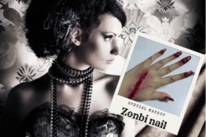 閲覧注意!リアルなゾンビ傷メイクと血まみれネイル